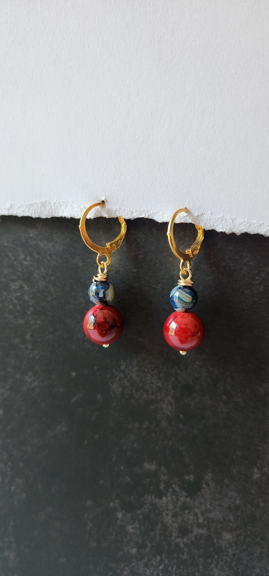 Fire in the sky: Earrings