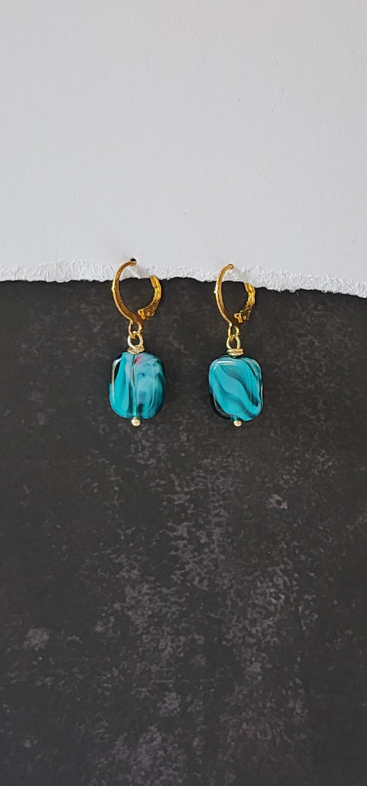 Blue Glass: Earrings
