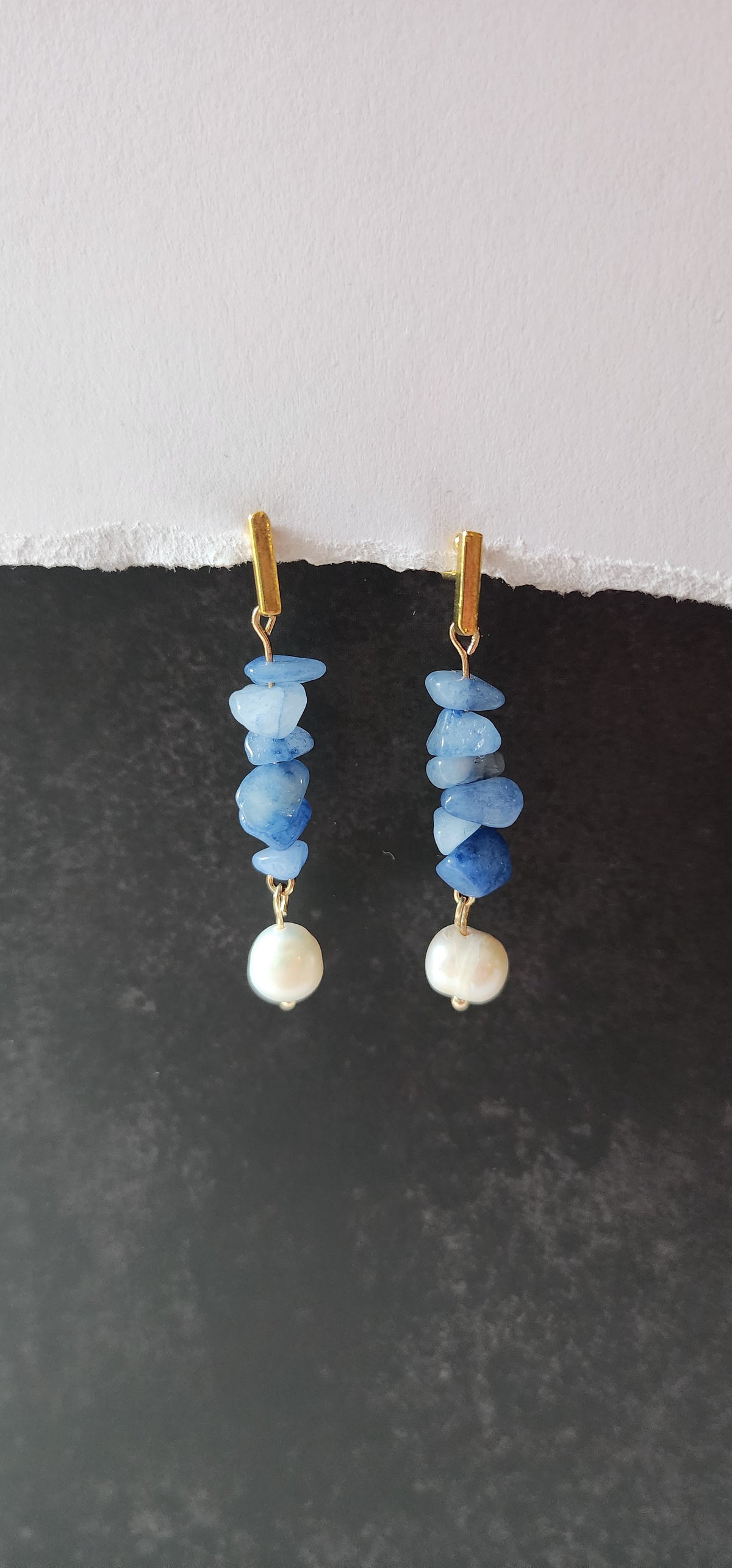 Blue Pearl: Earring